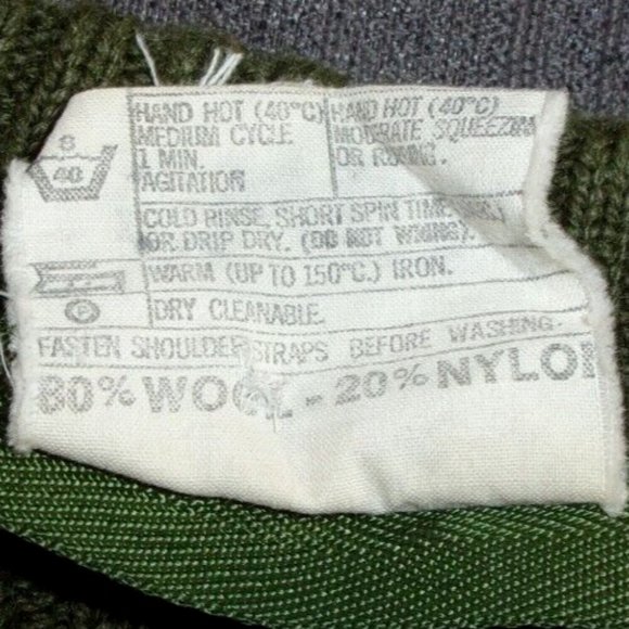 sz95-105 R USMC MARINE CORP WOOLY PULLY SWEATER 100% Wool OLIVE GREEN EC 1591 - Picture 4 of 11